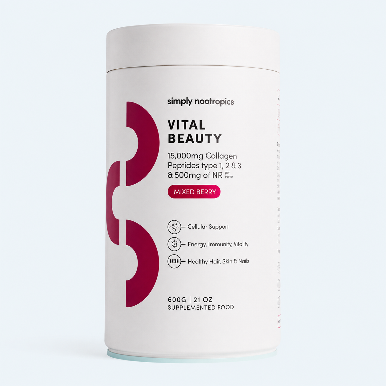 Vital Beauty Collagen Powder Mixed Berry - 600g Australia